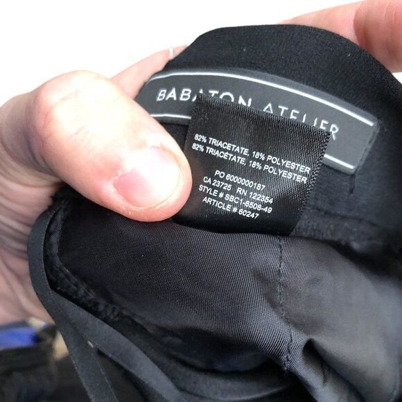 148$ RETAIL Babaton Cohen Pant Cropped, mid-rise pleated trouser Size 0 Black - Picture 9 of 10